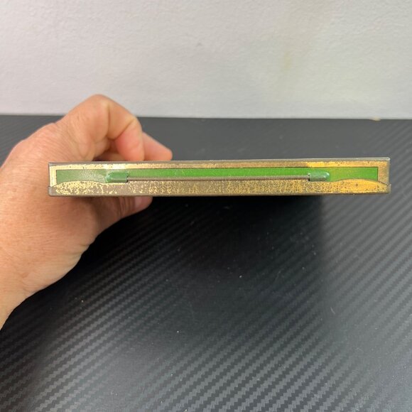 Vintage Lucky Strike Cigarette Metal Tin Flat Fifties Green Red Gold Stamp - Picture 2 of 11